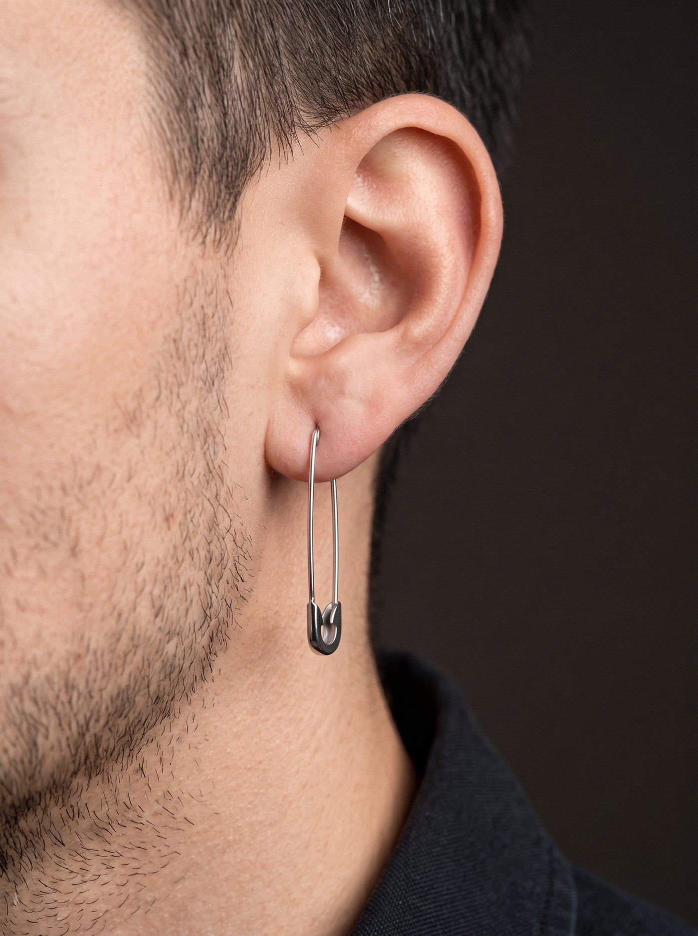 Boucle d'Oreille Homme ÉPINGLE À NOURRICE
