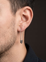Boucle d'Oreille Homme ÉPINGLE À NOURRICE portee lifestyle Stag