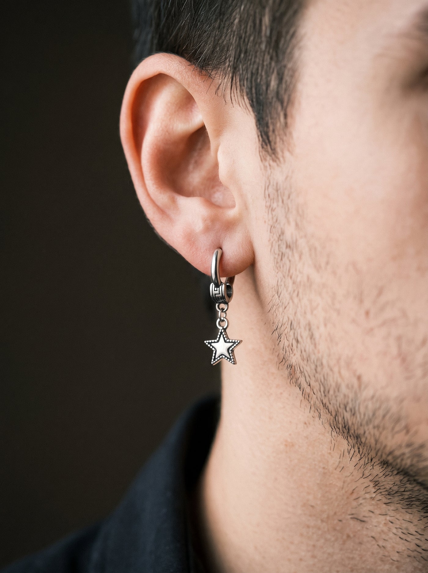 Boucle d'Oreille Homme ÉTOILE (Paire)