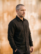 Boucle d'Oreille Homme GUITARE (Paire) portée, plan large