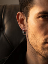 Boucle d'Oreille Homme HIPSTER (Paire) portée lifestyle Stag