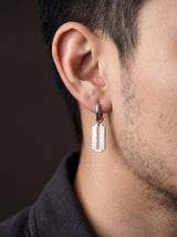 Boucle d'Oreille Homme LAME DE RASOIR (Paire) portee lifestyle Stag