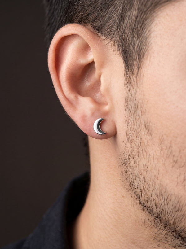 Boucle d’Oreille Homme LUNE (Paire)