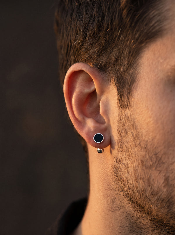 Boucle d’Oreille Homme NOIRE (Paire)