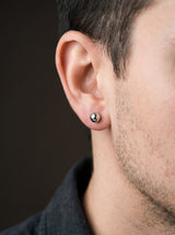 Boucle d'Oreille Homme PERLE (Paire) portee lifestyle Stag