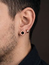 Boucle d'Oreille Homme RONDE (Paire) portee lifestyle Stag