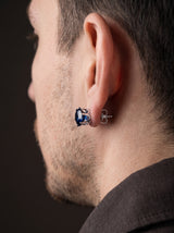 Boucle d'Oreille Homme Saphir portee lifestyle Stag