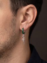 Boucle d'Oreille Homme SERPENT (Paire) portee lifestyle Stag