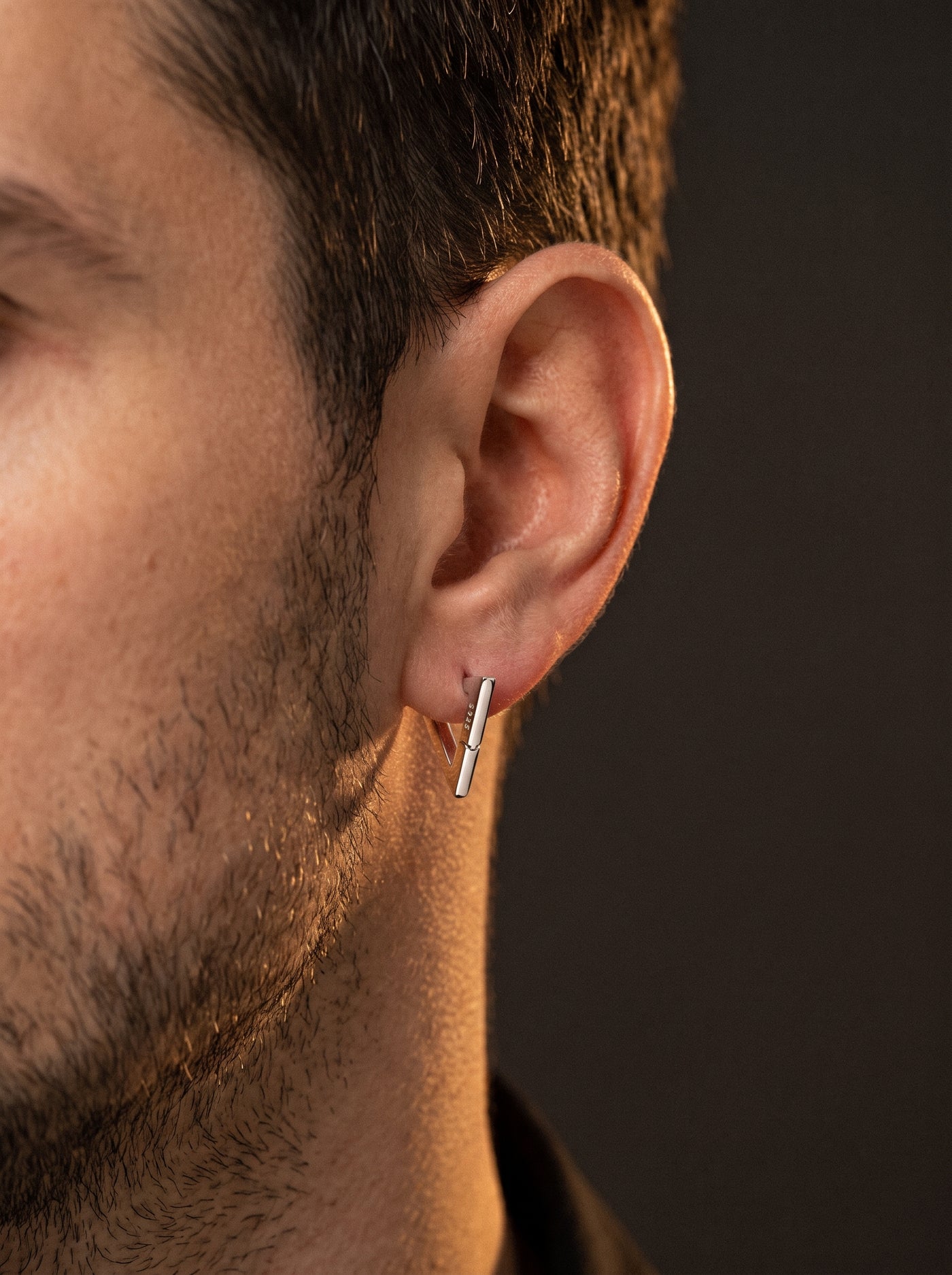 Boucle d'Oreille Homme TRIANGLE (Paire)