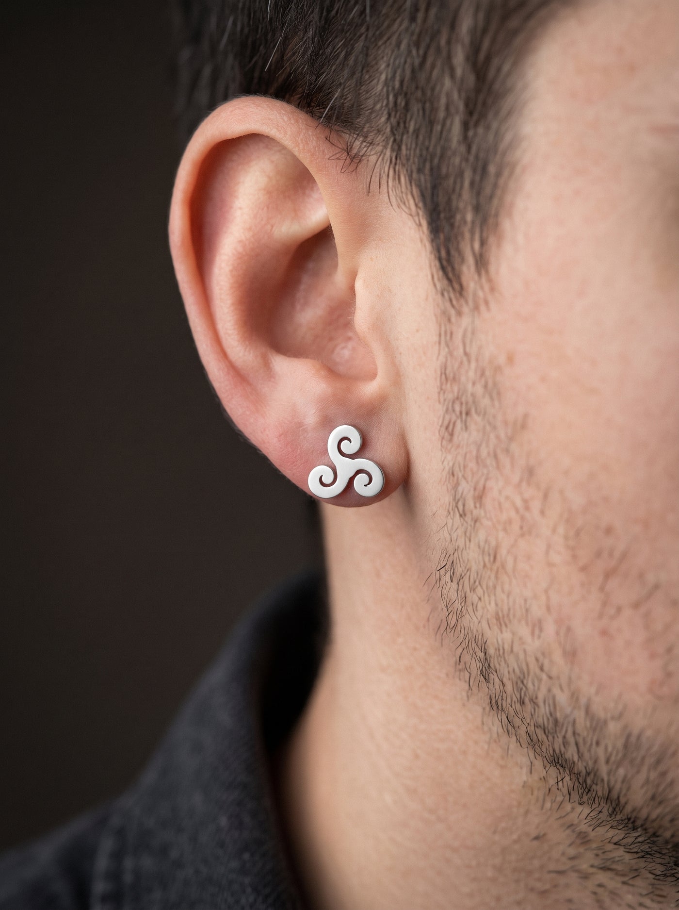 Boucle d'Oreille Homme TRISKEL (Paire)