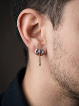 Boucle d'Oreille Homme VIKING (Paire) portee lifestyle Stag