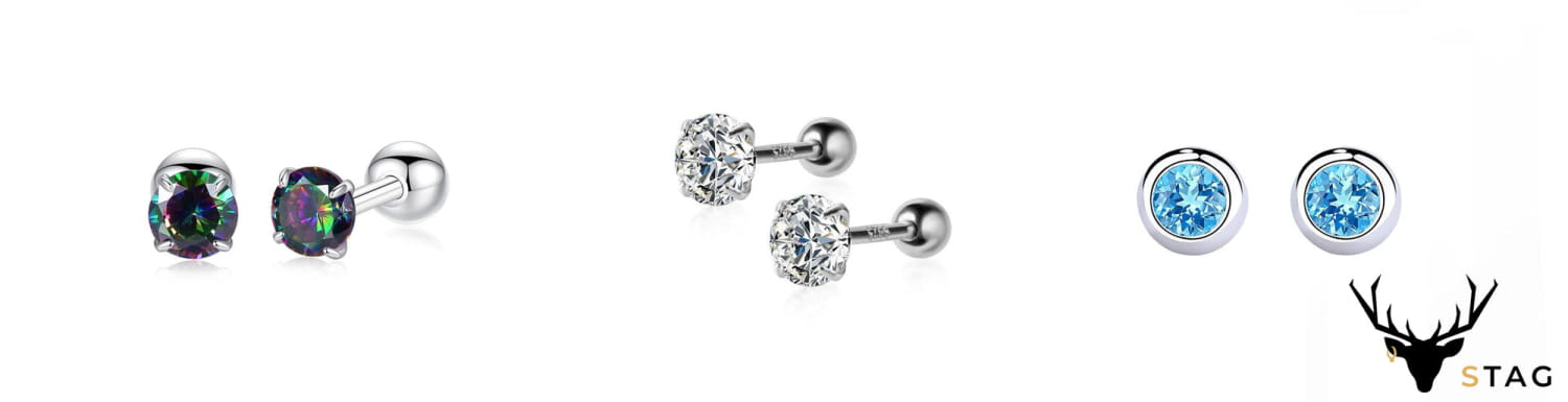 Boucle d'oreille homme diamant