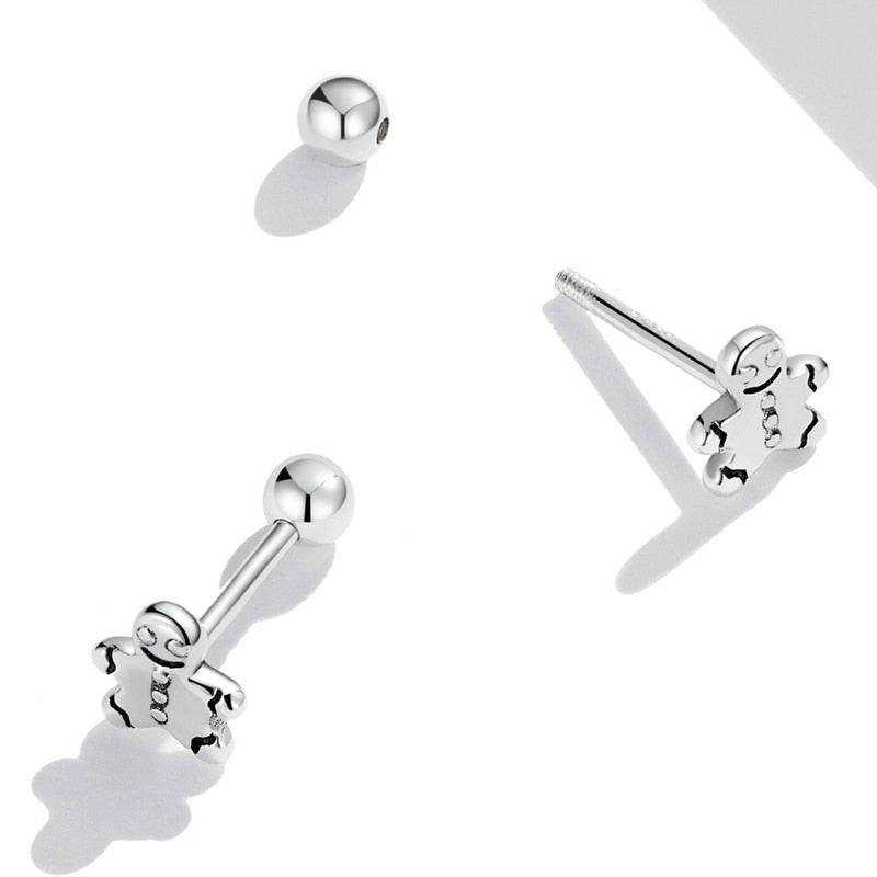 Boucle d'oreille pour homme bonhomme pain d'épice