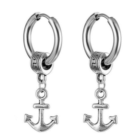 Boucle d'Oreille Homme Ancre