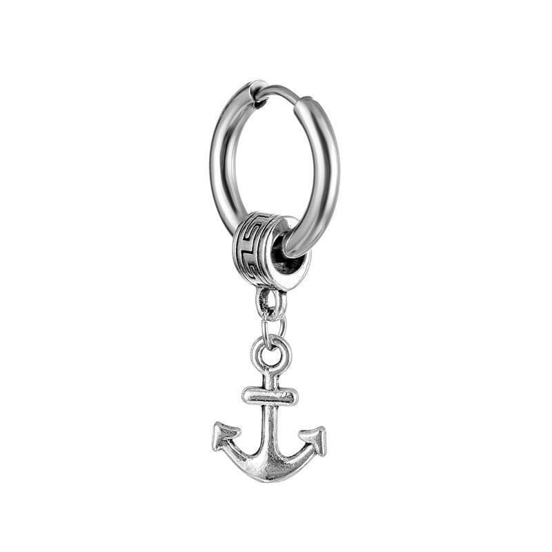 Boucle d'Oreille Homme Ancre