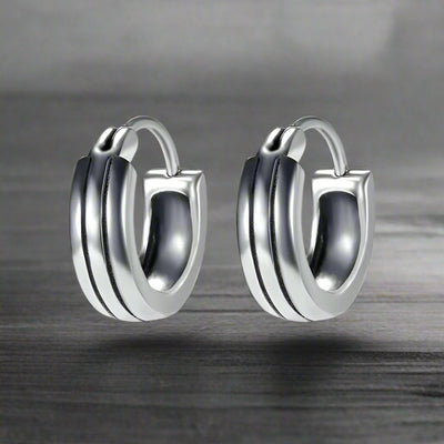 Boucle d'Oreille Homme ANNEAU ACIER (Paire)
