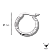 Boucle d’Oreille Homme ANNEAU ARGENT (Paire)