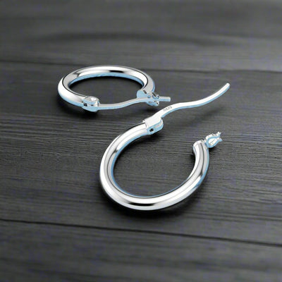 Boucle d'Oreille Homme ANNEAU ARGENT (Paire)