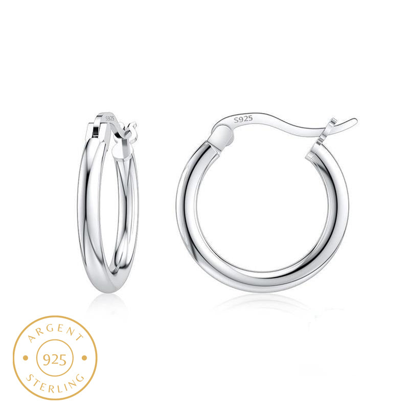 Boucle d'Oreille Homme ANNEAU ARGENT (Paire)
