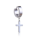Boucle d’Oreille Homme ANNEAU CROIX - 1