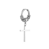 Boucle d’Oreille Homme ANNEAU CROIX - 2
