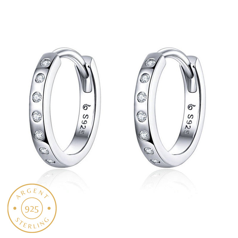 Boucle d'Oreille Homme ANNEAU DIAMANT (Paire)