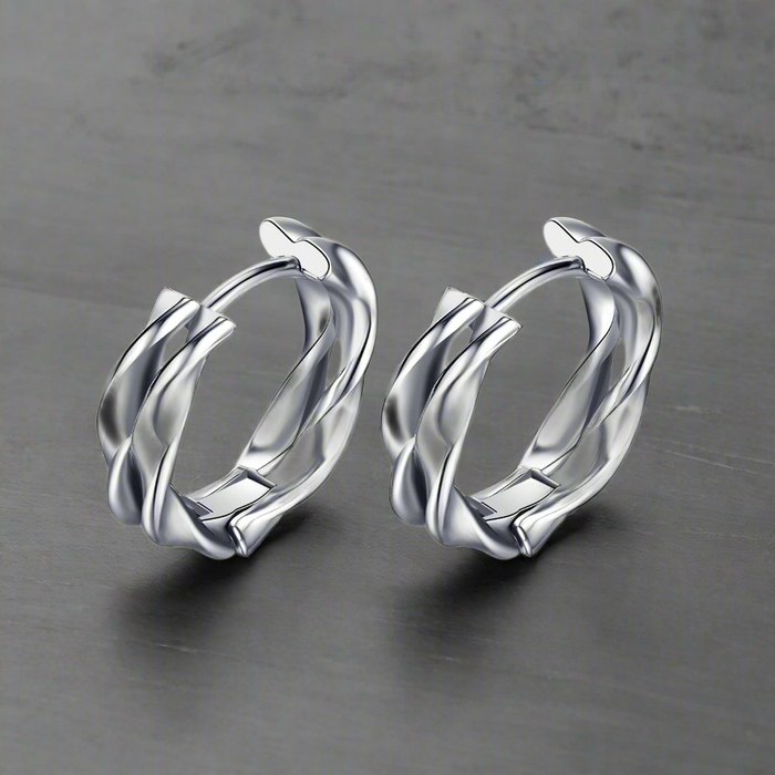 Boucle d'Oreille Homme ANNEAU LARGE (Paire)
