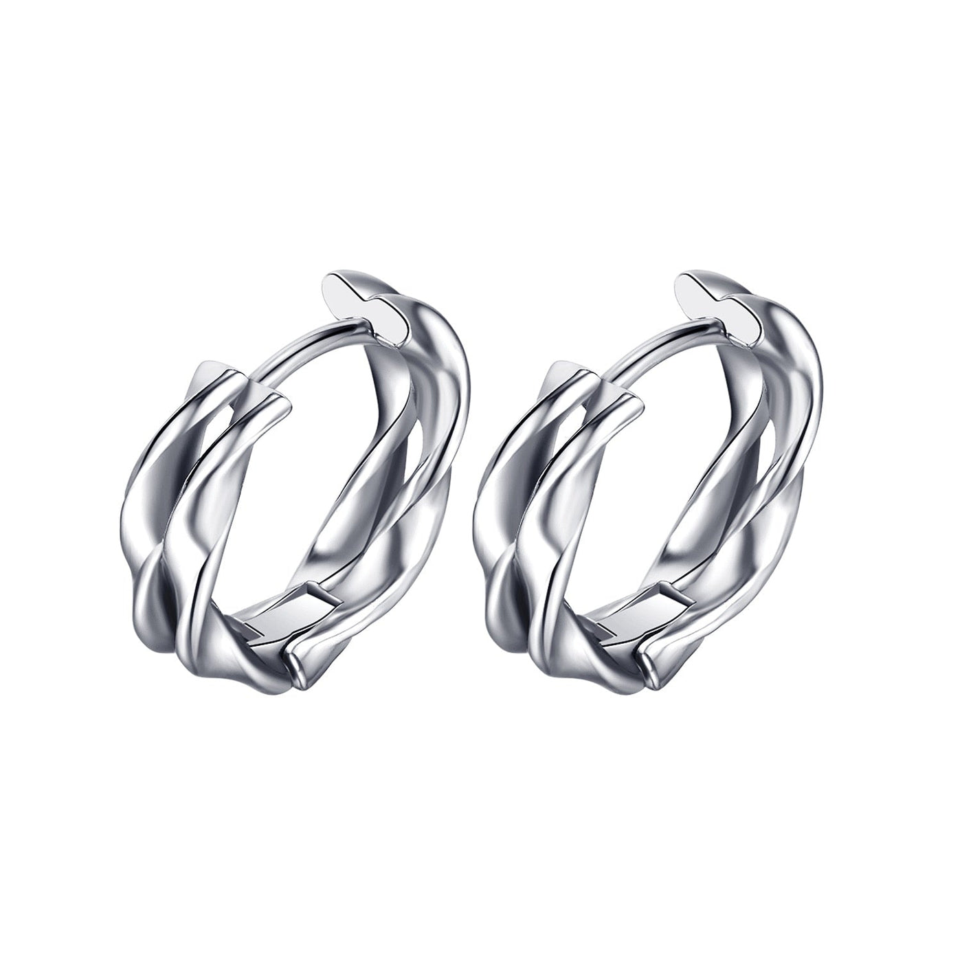 Boucle d'Oreille Homme ANNEAU LARGE (Paire)