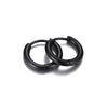 Boucle d'Oreille Homme Anneau Noir