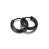 Boucle d'Oreille Homme Anneau Noir