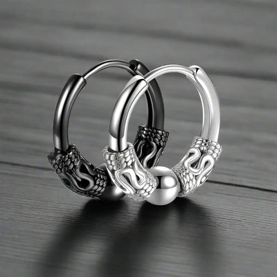 Boucle d'Oreille Homme ANNEAU TRIBAL (paire)