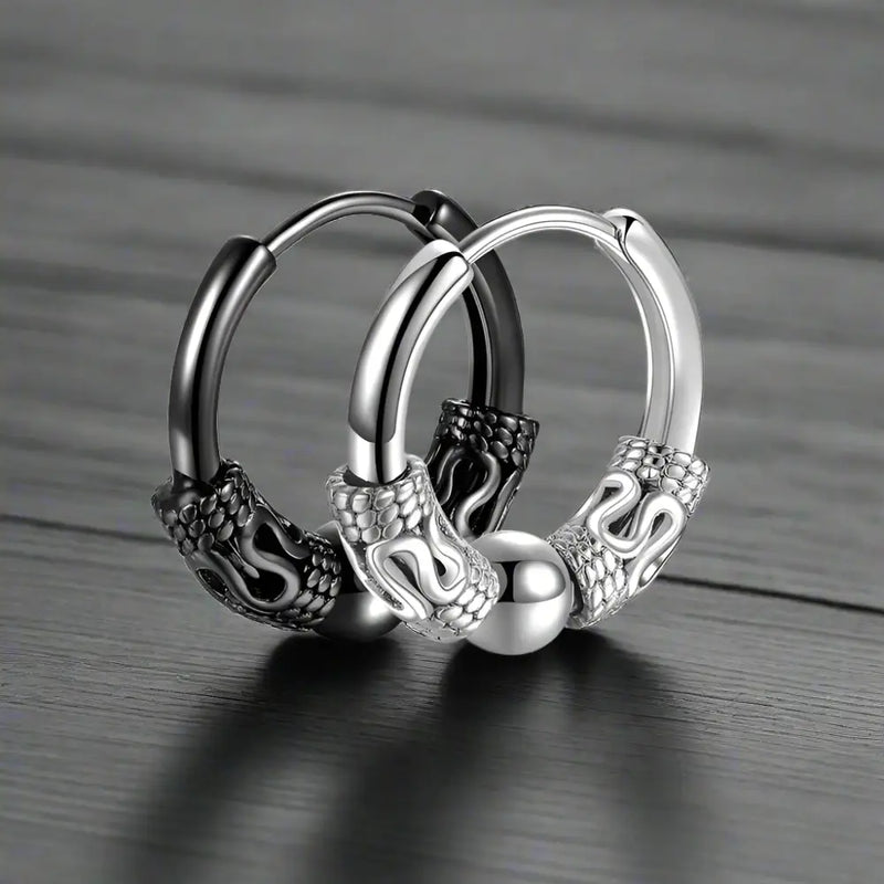 Boucle d'Oreille Homme ANNEAU TRIBAL (paire)
