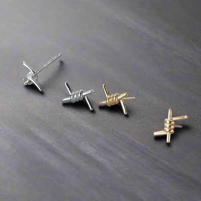 Boucle d'Oreille Homme BARBELÉ (Paire)