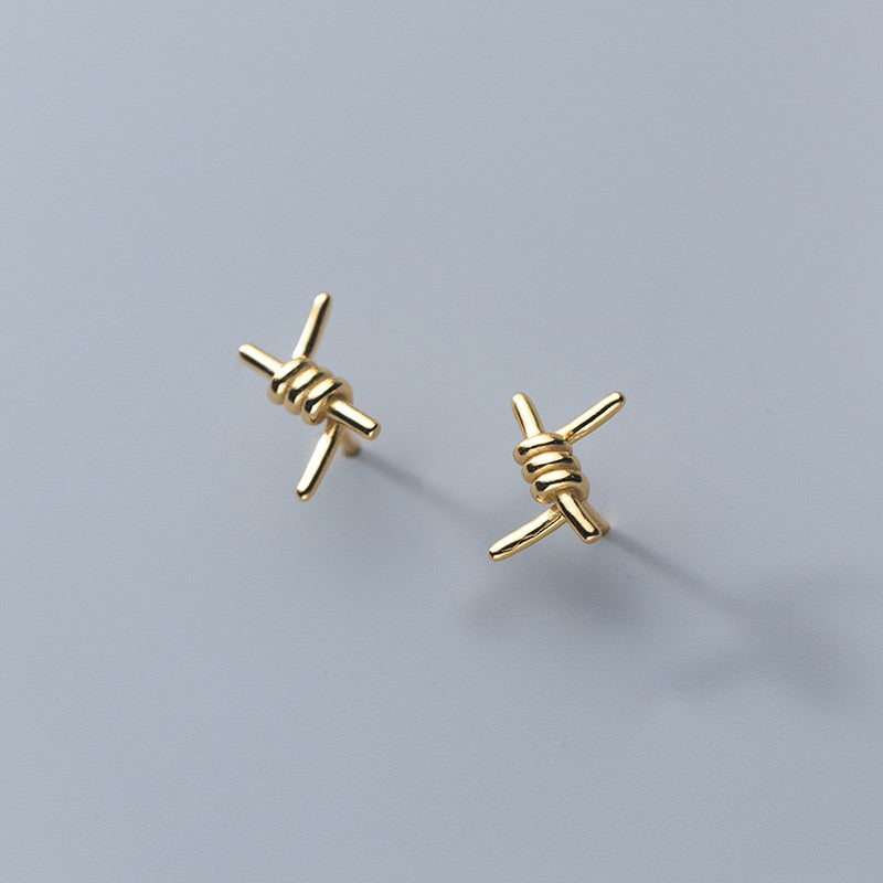 Boucle d’Oreille Homme BARBELÉ (Paire)