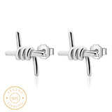Boucle d'oreille pour homme barbelé