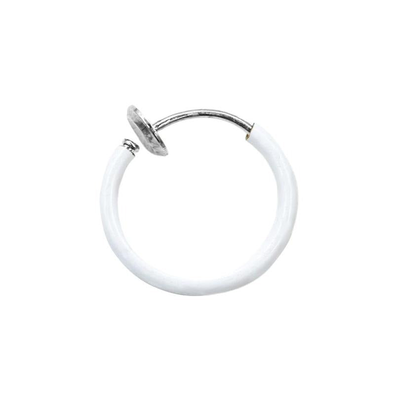 Boucle d'Oreille Homme BLANCHE