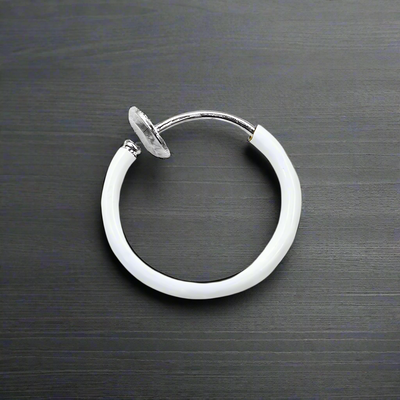 Boucle d'Oreille Homme BLANCHE
