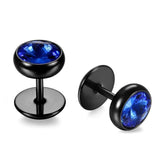 Boucle d'Oreille Homme Bleue