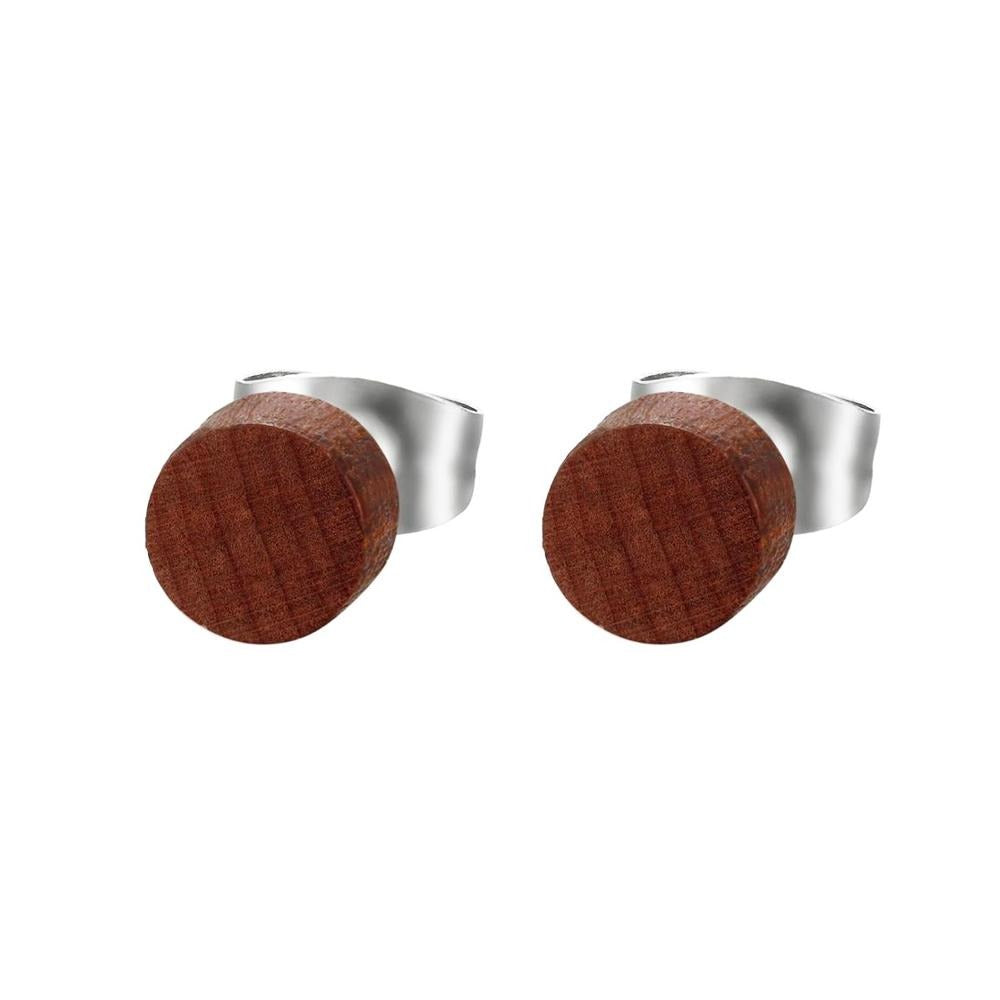 Boucle d'Oreille Homme Bois