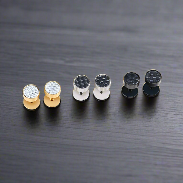 Boucle d’Oreille Homme CARBONE (Paire)