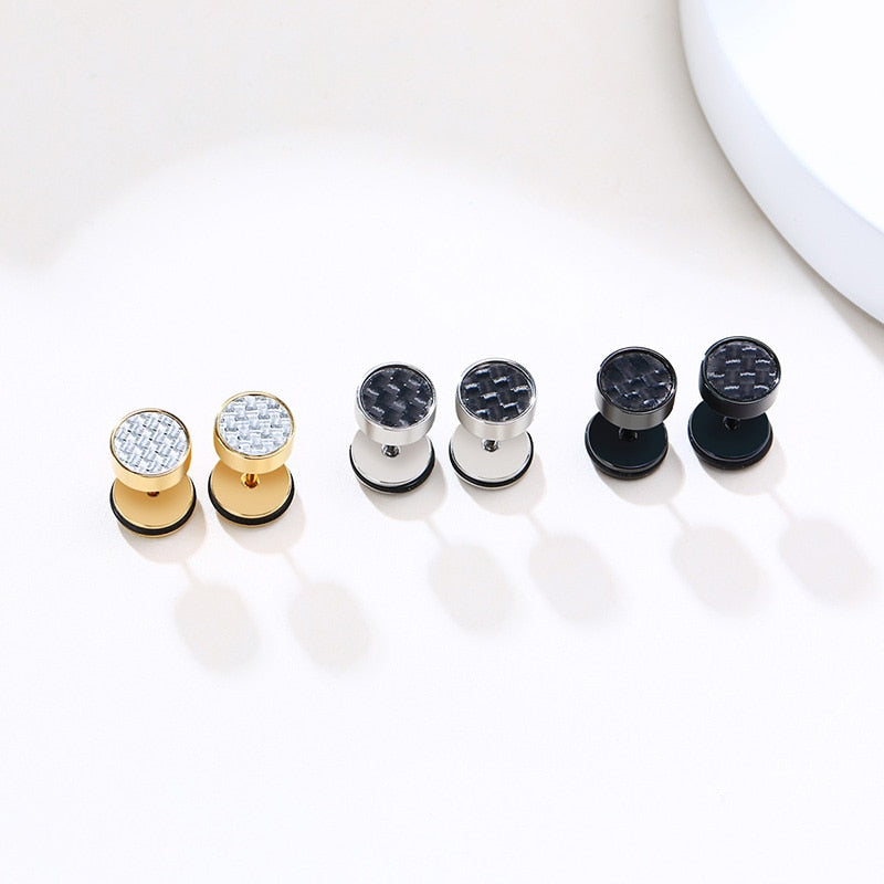 boucle d'oreille homme carbone
