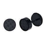 clou d'oreille carbone noir