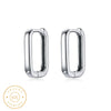 Boucle d'Oreille Homme Anneau Carré