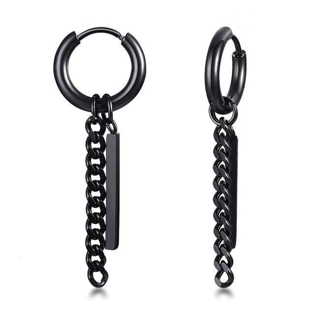 Boucle d'Oreille Homme CHAINE (Paire)