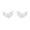Boucle d'Oreille homme chauve souris argentée