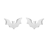Boucle d'Oreille homme chauve souris argentée