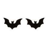 Boucle d'oreille homme chauve souris noire