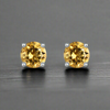 Boucle d’Oreille Homme CITRINE (Paire)