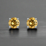 Boucle d’Oreille Homme CITRINE (Paire)