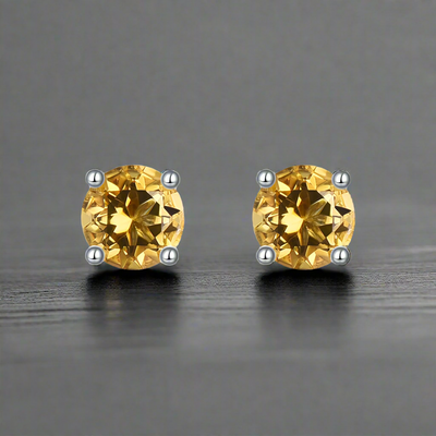 Boucle d'Oreille Homme CITRINE (Paire)